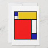 Mondriaan 4 feestdagenkaart (Voorkant)