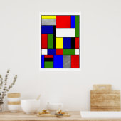 Mondriaan #4 poster (Keuken)