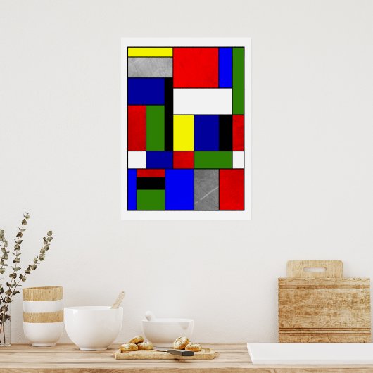 Mondriaan #4 poster (Keuken)