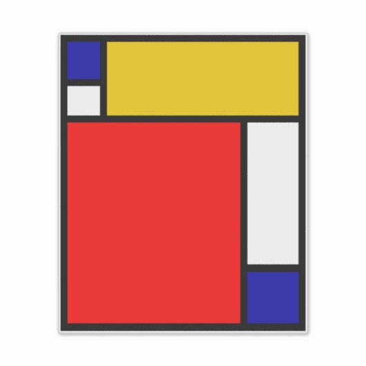 Mondriaan 4 sticker (Voorkant)