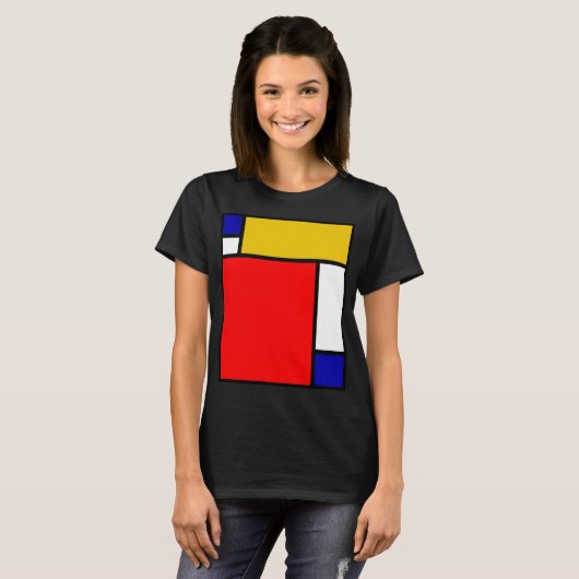 Mondriaan 4 t-shirt (Voorkant volledig)