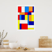 Mondriaan #8 poster (Keuken)