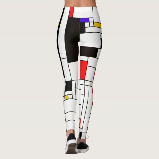 Mondriaan Abstracte kunst Leggings (Achterkant)