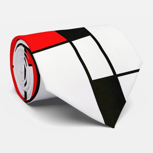 Mondriaan Abstracte kunst Stropdas (Opgerold)