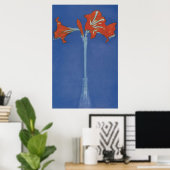 Mondriaan Amaryllis in een Flits Poster (Thuiskantoor)