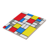 Mondriaan art variant thema tegeltje (Zijkant)