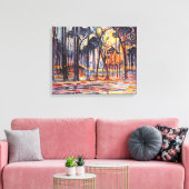 Mondriaan - Bossen nabij Oele Canvas Afdruk (Insitu (Woonkamer))