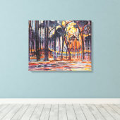 Mondriaan - Bossen nabij Oele Canvas Afdruk (Insitu (Houten vloer))