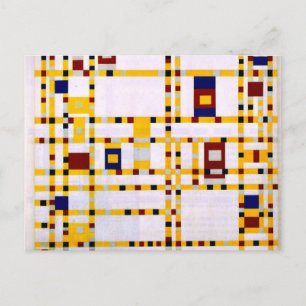 Mondriaan - Broadway Boogie Woogie Briefkaart