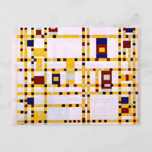 Mondriaan - Broadway Boogie Woogie Briefkaart (Voorkant)