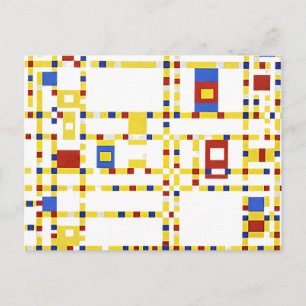 Mondriaan - Broadway Boogie Woogie Briefkaart
