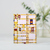 Mondriaan - Broadway Boogie Woogie Briefkaart (Staand voorkant)