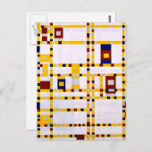 Mondriaan - Broadway Boogie Woogie Briefkaart (Voorkant / Achterkant)