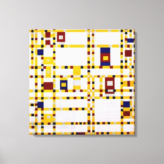 Mondriaan - Broadway Boogie Woogie Canvas Afdruk (Voorkant)