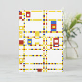 Mondriaan - Broadway Boogie Woogie Kaart (Staand voorkant)