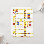 Mondriaan - Broadway Boogie Woogie Kaart (Voorkant / Achterkant in situ)