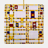 Mondriaan - Broadway Boogie Woogie Keramisch Ornament (Achterkant)