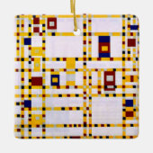 Mondriaan - Broadway Boogie Woogie Keramisch Ornament (Voorkant)