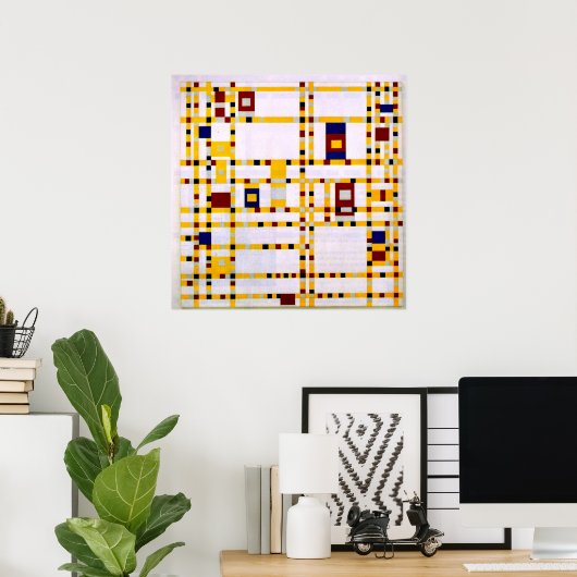 Mondriaan - Broadway Boogie Woogie Poster (Thuiskantoor)