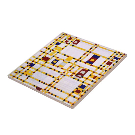Mondriaan - Broadway Boogie Woogie Tegeltje (Zijkant)