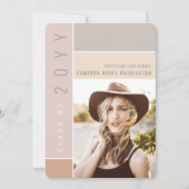 Mondriaan Color Blocks Mod Foto Graduparty I Kaart (Voorkant)