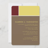 Mondriaan Color Blocks Mod Foto Graduparty Kaart (Achterkant)