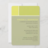 Mondriaan Color Blocks Mod Foto Graduparty Kaart (Achterkant)