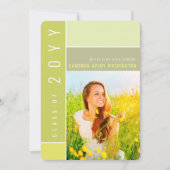 Mondriaan Color Blocks Mod Foto Graduparty Kaart (Voorkant)