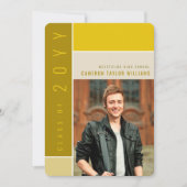 Mondriaan Color Blocks Mod Foto Graduparty Kaart (Voorkant)