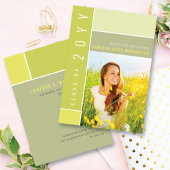 Mondriaan Color Blocks Mod Foto Graduparty Kaart