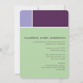 Mondriaan Color Blocks Mod Foto Graduparty Kaart (Achterkant)