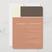 Mondriaan Color Blocks Mod Foto Graduparty Kaart (Achterkant)