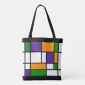 Mondriaan - Colors Canvas tas (Achterkant)