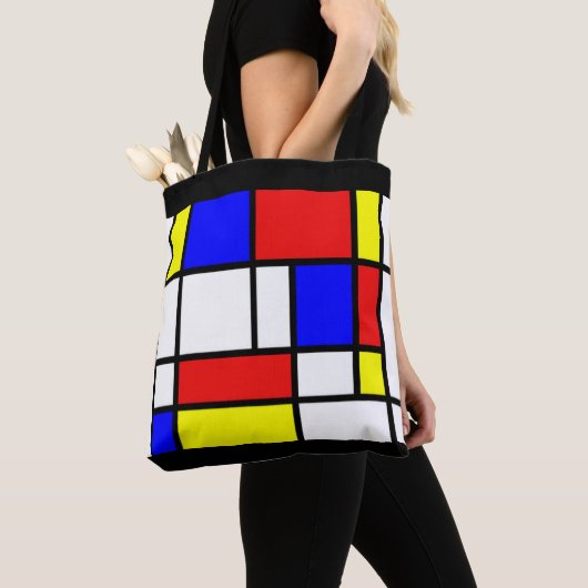 Mondriaan - Colors Canvas tas (Dichtbij)