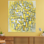 MONDRIAAN - COMPOSITIE IN BRUIN EN GRIJS - 1913 - CANVAS AFDRUK (Insitu (Woonkamer))