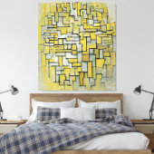MONDRIAAN - COMPOSITIE IN BRUIN EN GRIJS - 1913 - CANVAS AFDRUK (Insitu (Slaapkamer))