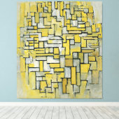 MONDRIAAN - COMPOSITIE IN BRUIN EN GRIJS - 1913 - CANVAS AFDRUK (Insitu (Houten vloer))