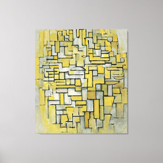 MONDRIAAN - COMPOSITIE IN BRUIN EN GRIJS - 1913 - CANVAS AFDRUK (Voorkant)