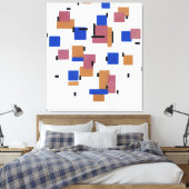 MONDRIAAN - COMPOSITIE IN KLEUR B - 1917 - CANVAS AFDRUK (Insitu (Slaapkamer))