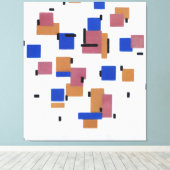 MONDRIAAN - COMPOSITIE IN KLEUR B - 1917 - CANVAS AFDRUK (Insitu (Houten vloer))