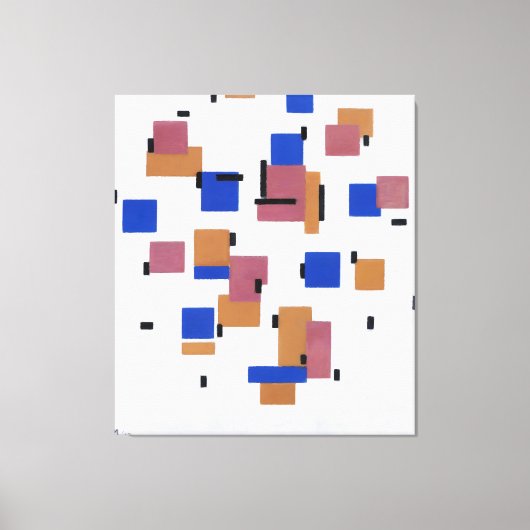 MONDRIAAN - COMPOSITIE IN KLEUR B - 1917 - CANVAS AFDRUK (Voorkant)