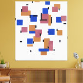 MONDRIAAN - COMPOSITIE IN KLEUR B - 1917 - CANVAS AFDRUK (Insitu (Woonkamer))
