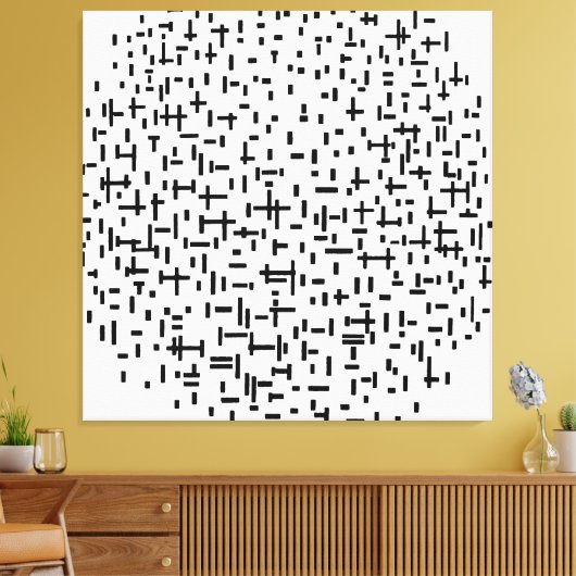 MONDRIAAN - COMPOSITIE IN LIJN tweede staat - 1917 Canvas Afdruk (Insitu (Woonkamer))