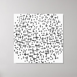 MONDRIAAN - COMPOSITIE IN LIJN tweede staat - 1917 Canvas Afdruk