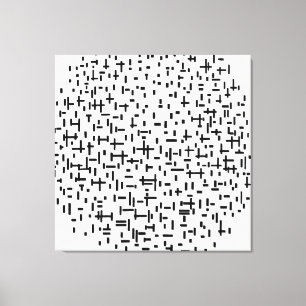 MONDRIAAN - COMPOSITIE IN LIJN tweede staat - 1917 Canvas Afdruk