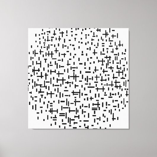 MONDRIAAN - COMPOSITIE IN LIJN tweede staat - 1917 Canvas Afdruk (Voorkant)