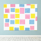 MONDRIAAN - COMPOSITIE MET KLEURVLAKKEN 2 - 1917 CANVAS AFDRUK (Insitu (Houten vloer))