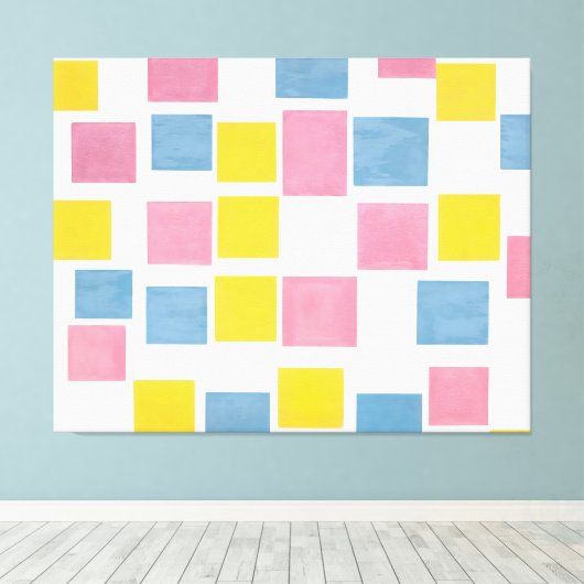 MONDRIAAN - COMPOSITIE MET KLEURVLAKKEN 2 - 1917 CANVAS AFDRUK (Insitu (Houten vloer))