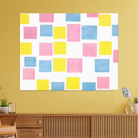 MONDRIAAN - COMPOSITIE MET KLEURVLAKKEN 2 - 1917 CANVAS AFDRUK (Insitu (Woonkamer))