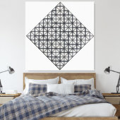 MONDRIAAN - COMPOSITIE MET RASTER 3: LOZENGE - 191 CANVAS AFDRUK (Insitu (Slaapkamer))